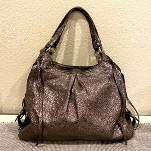 Coach silver hobo bag